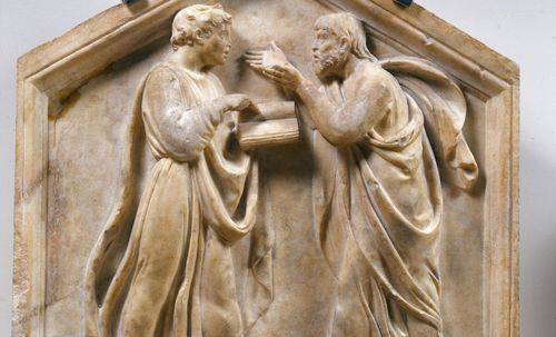 Relief af Platon og Arstoteles