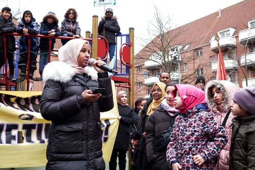 demonstration i mjølnerparken