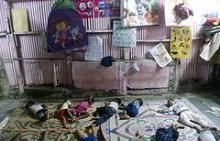 Indiske børn sover på en NGO drevet institution i Mumbay.