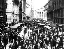 Børskrakket i Wall Street i 1929.